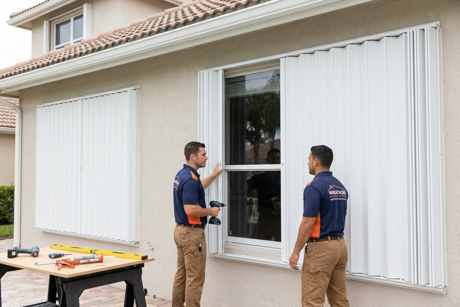 Accordion Hurricane Shutters by US Discount Shutters LLC